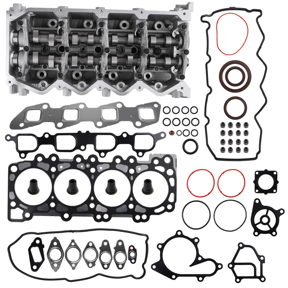 Comlete Cylinder Head + Full Gasket Kit compatible for Nissan Navara D40 D22 Pathfinder R51