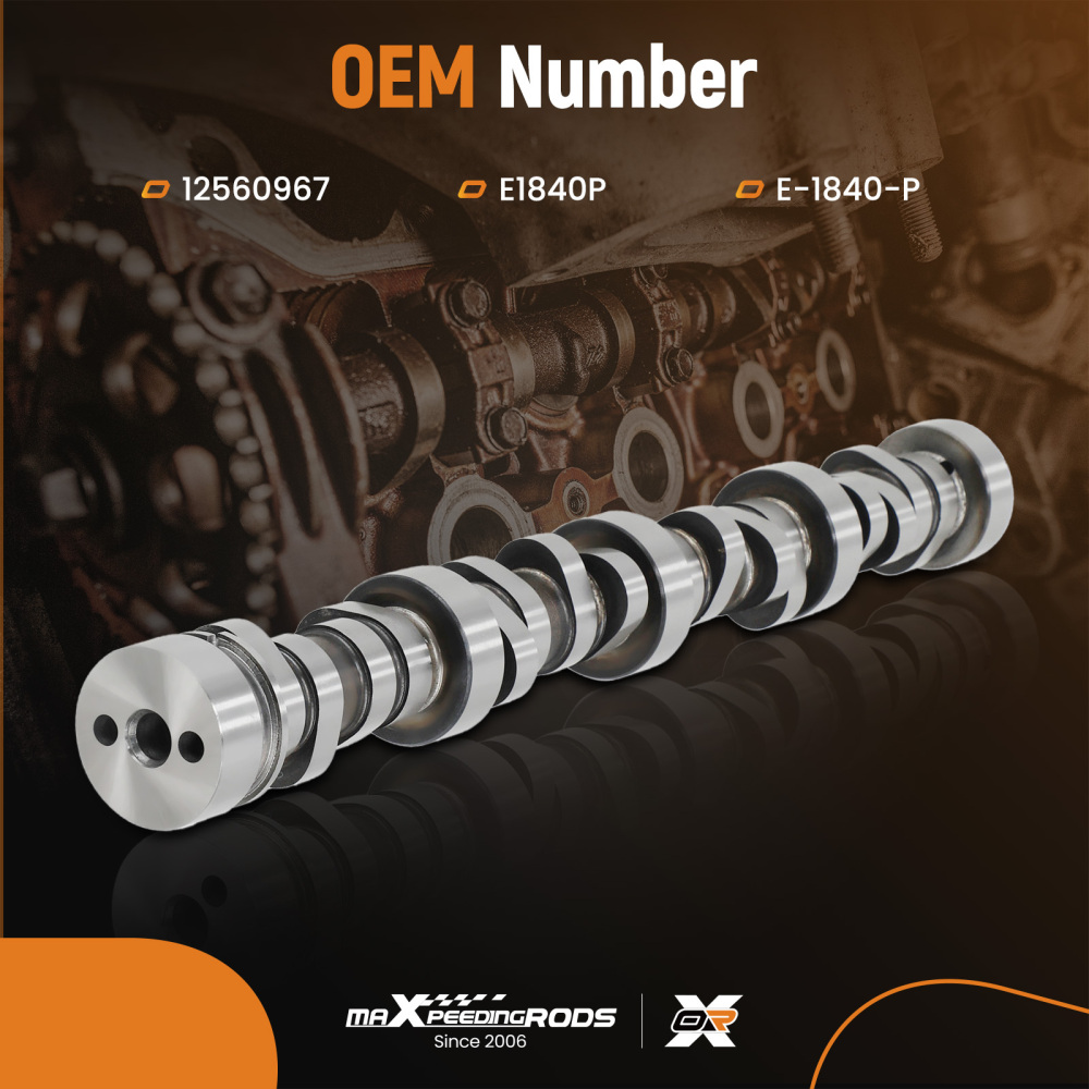 Engine Cam Camshaft for LS Sloppy Stage 2 5.3L 6.0L 1997-2007 3-Bolt E1840P 286°