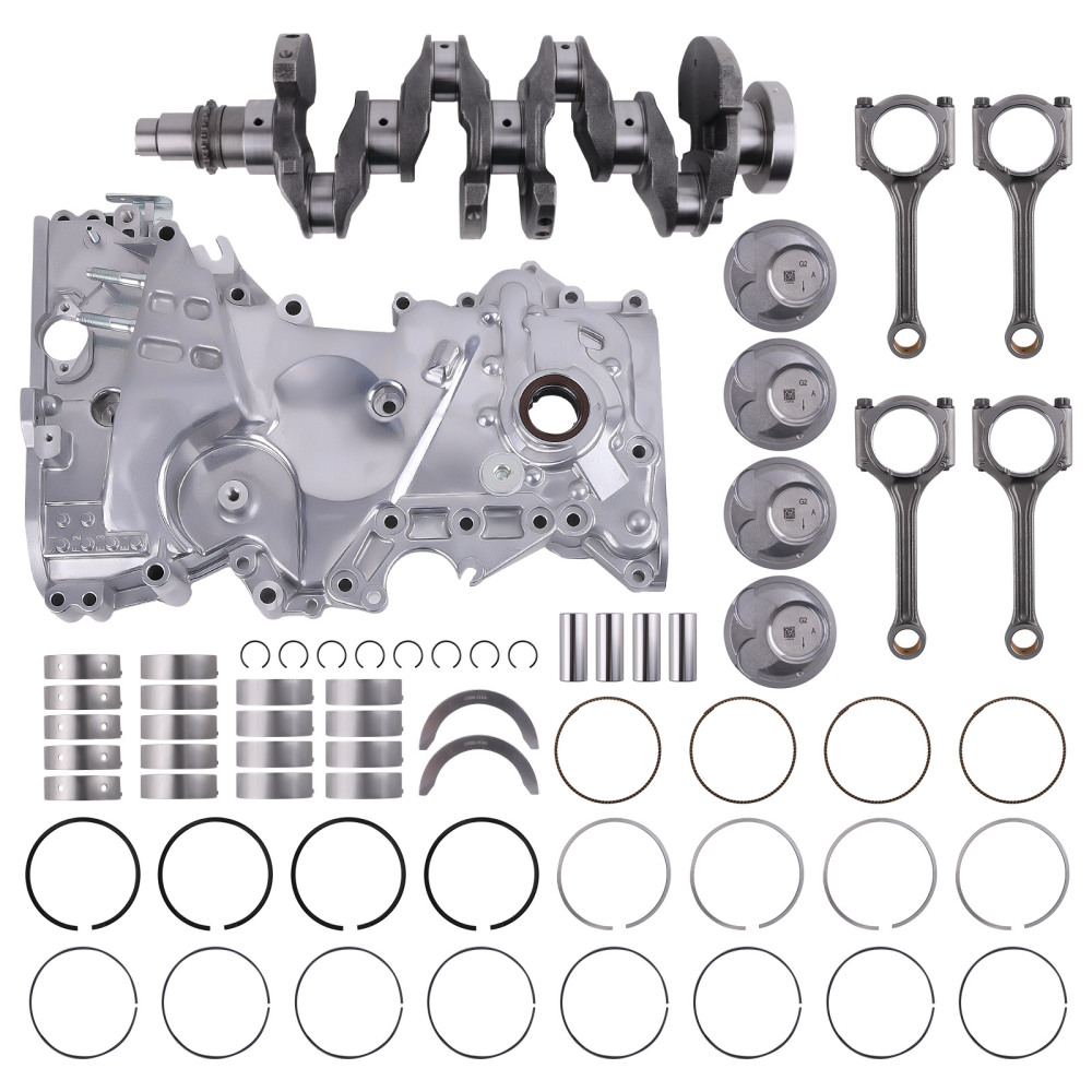 Engine Oil Pump Timing Chain Cover + Crankshaft RodsBearing Set compatible for Hyundai