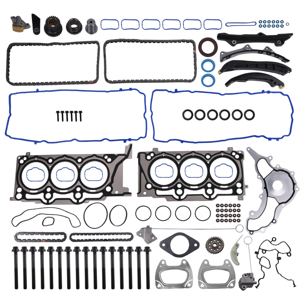 Timing Chain Kit Head Gaskets Bolts Kit compatible for Dodge Jeep RAM Chrysler 3.6L V6
