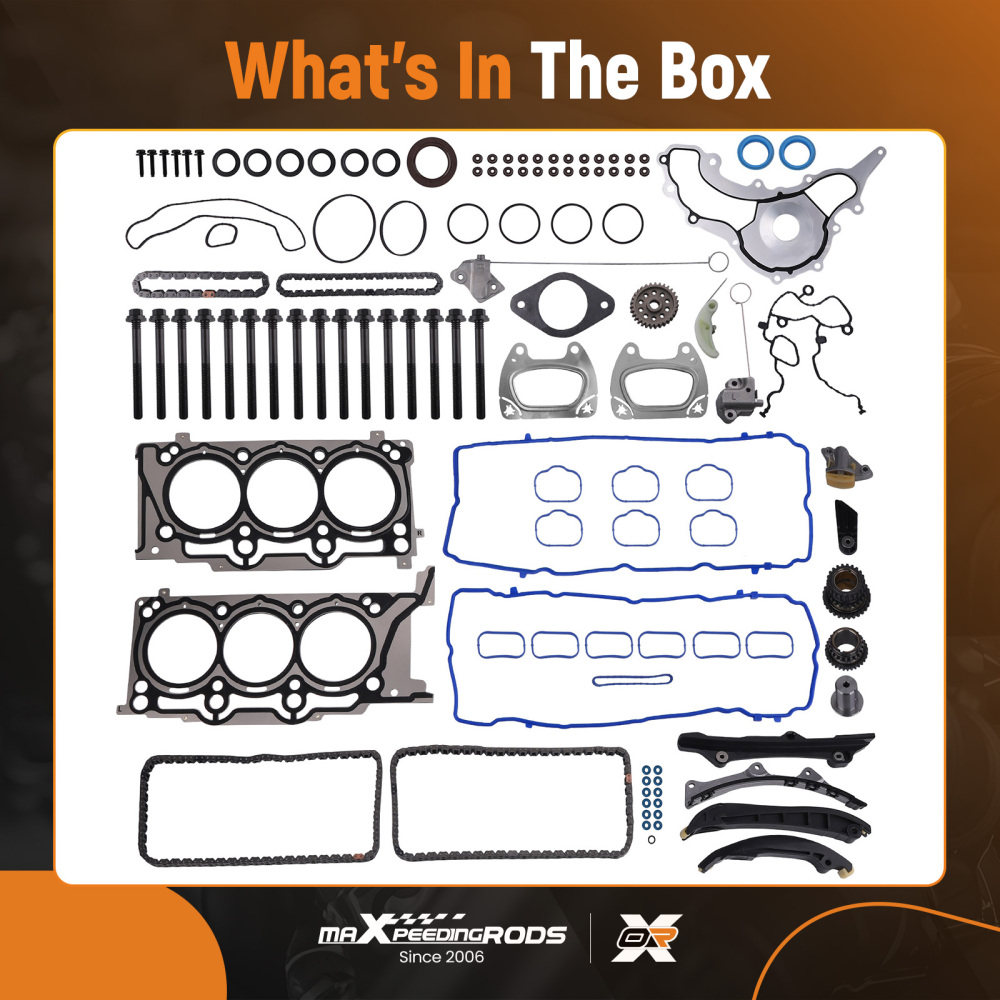 Timing Chain Kit Head Gaskets Bolts Kit compatible for Dodge Jeep RAM Chrysler 3.6L V6