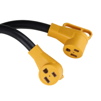 6 AWG Yellow NEMA 6-50 Splitter Cord Y Adapter for EV compatible for Charger WelderRV 3 feet