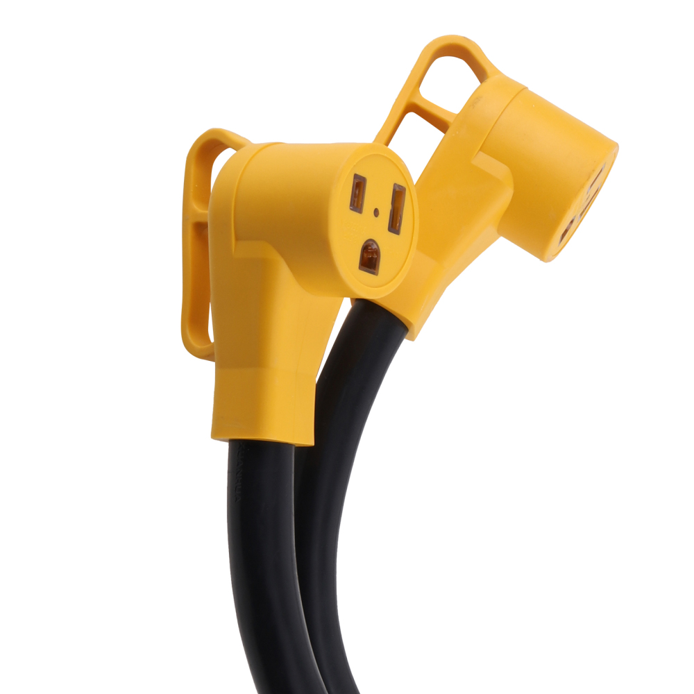6 AWG Yellow NEMA 6-50 Splitter Cord Y Adapter for EV compatible for Charger WelderRV 3 feet