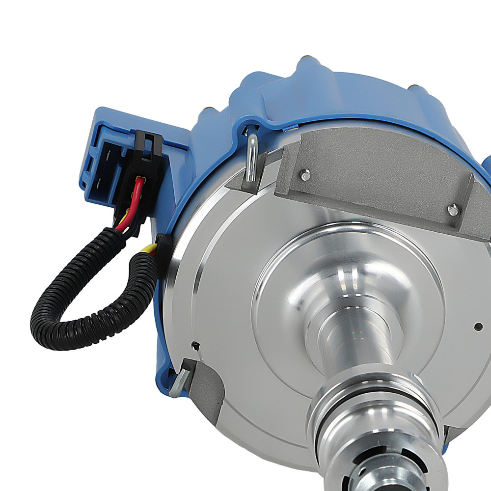 HEI Distributor 65K Volt Coil Blue compatible for Ford 351C 351M 400 429 460 V8 Engine