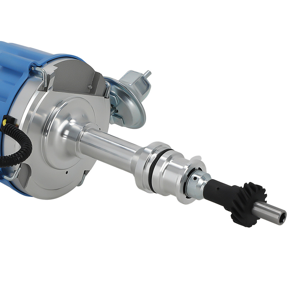 HEI Distributor 65K Volt Coil Blue compatible for Ford 351C 351M 400 429 460 V8 Engine