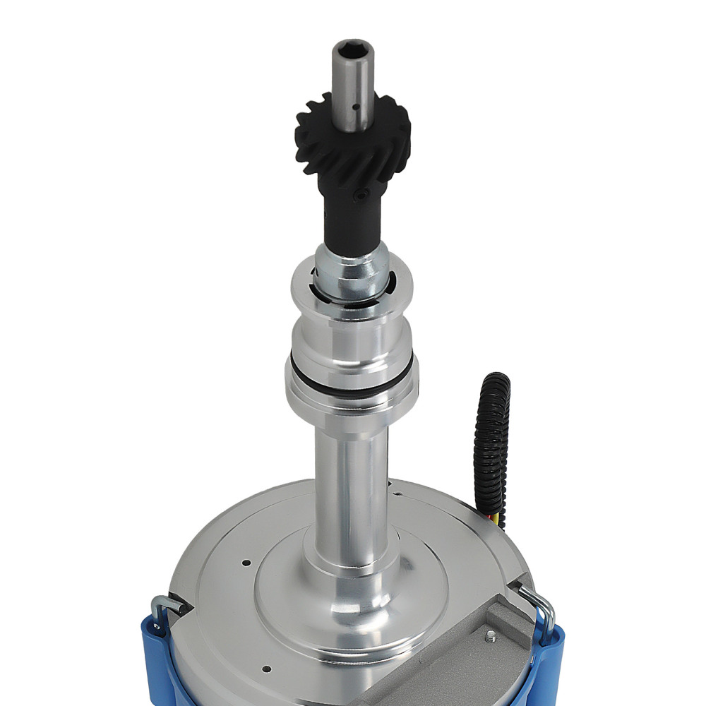HEI Distributor 65K Volt Coil Blue compatible for Ford 351C 351M 400 429 460 V8 Engine