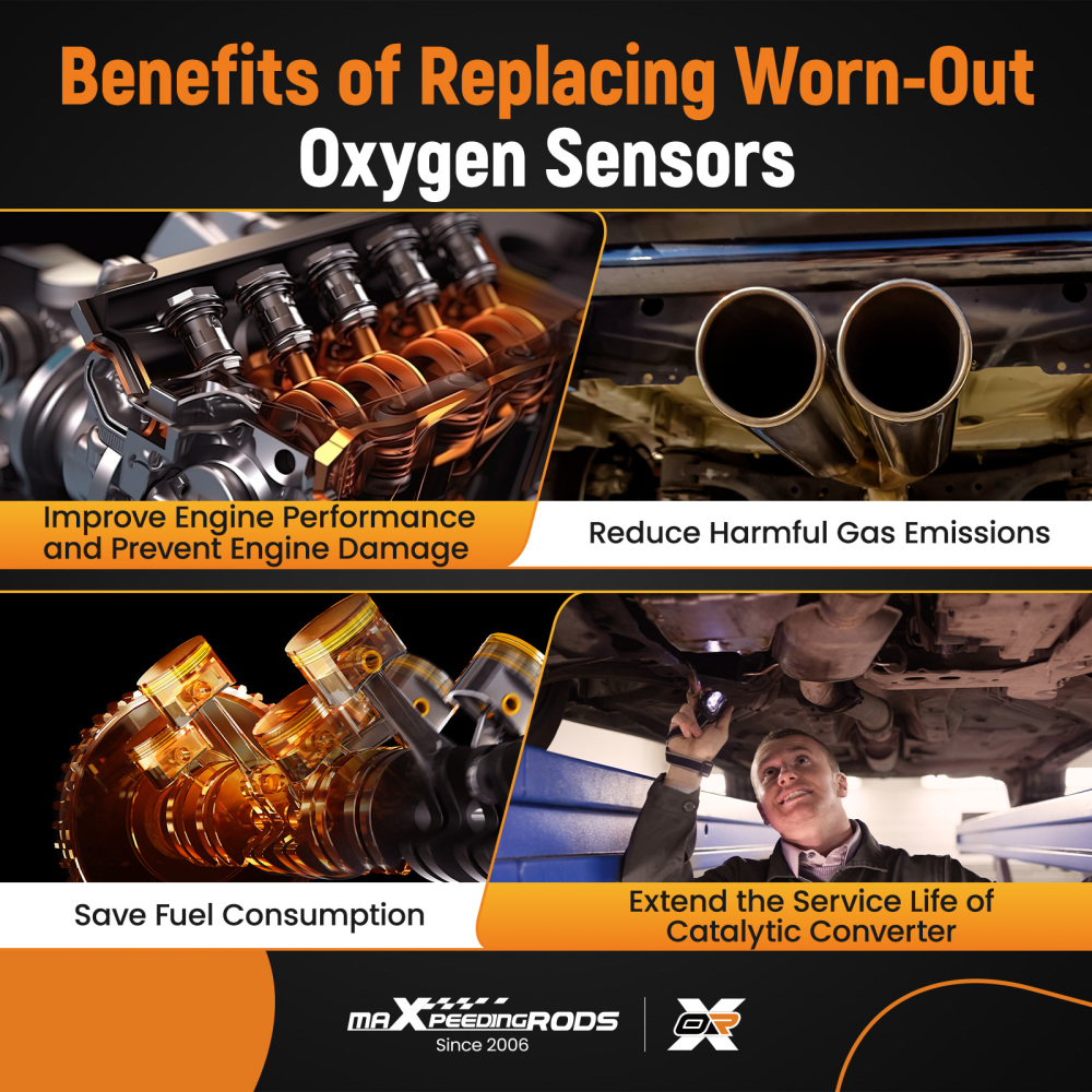 2x UpDownstream O2 Oxygen Sensors compatible for Toyota Prius 1.8L 2010-2015 234-4400