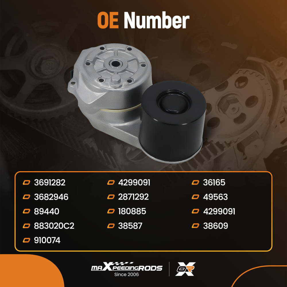 Belt TensionerPulley compatible for Cummins ISX QSX compatible for Volvo VNL VNM compatible for Freightliner FS65
