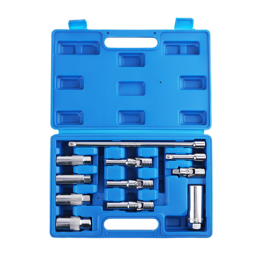 3/8 Drive Spark Plug Socket Set 14 16 21mm Glow Plug 8 10 12mm Oxygen Sensor
