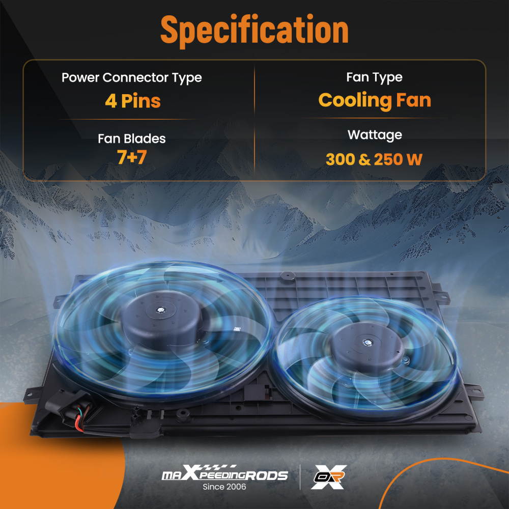 Cooling Fan compatible for Volkswagen Jetta/Compatible for Golf/Rabbit 1.9L/2.5L 1K0959455ET 1K0959455N