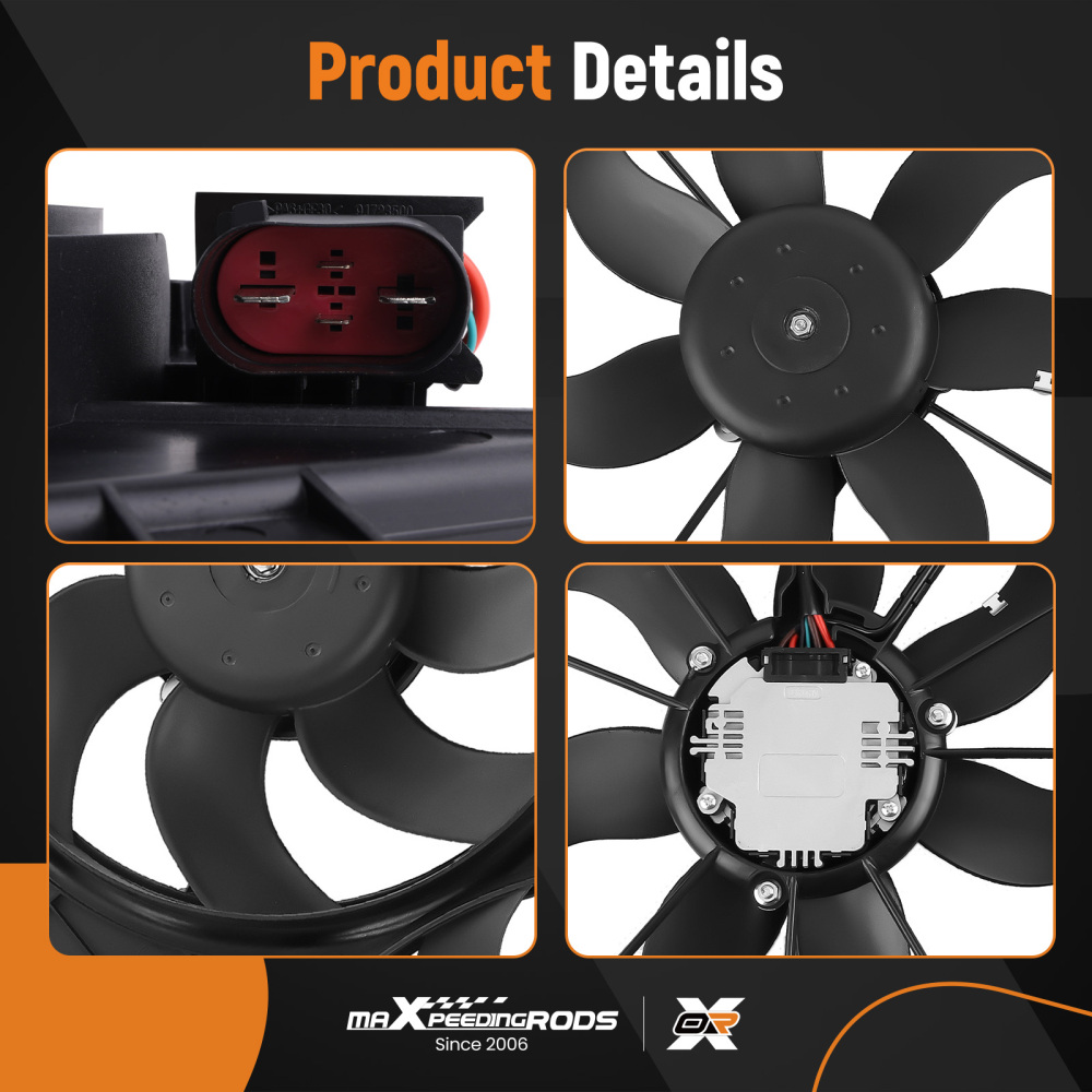 Cooling Fan compatible for Volkswagen Jetta/Compatible for Golf/Rabbit 1.9L/2.5L 1K0959455ET 1K0959455N