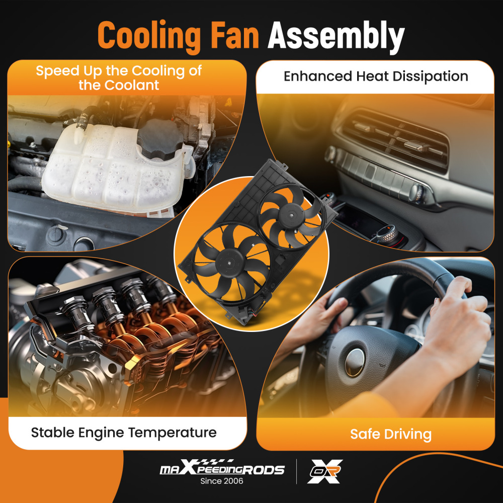 Cooling Fan compatible for Volkswagen Jetta/Compatible for Golf/Rabbit 1.9L/2.5L 1K0959455ET 1K0959455N