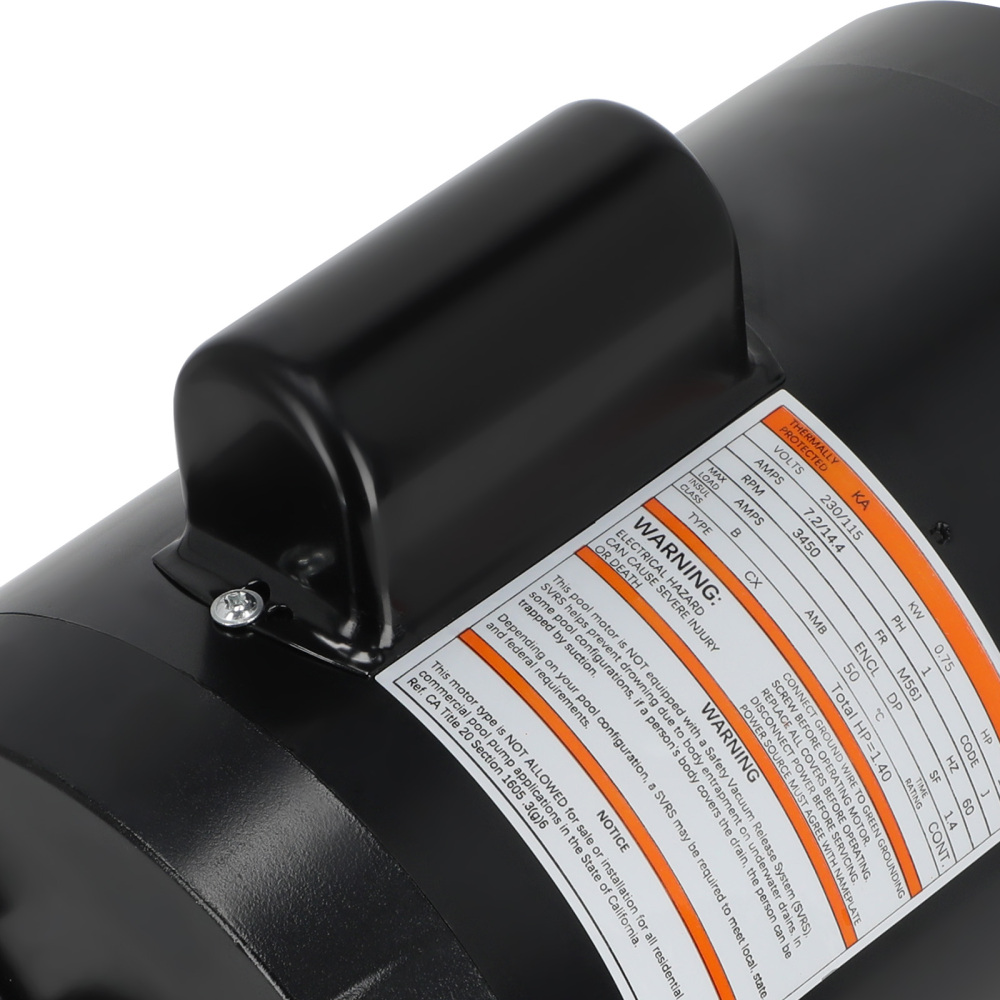 Electric Pool Pump Motor 1 HP 3450Rpm 115/230V M56J Frame Single Speed B128