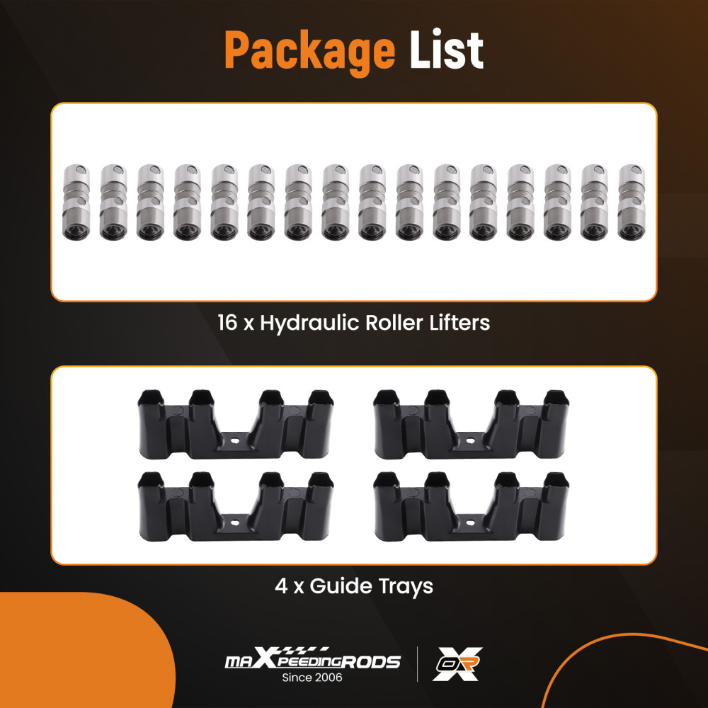 Engine Roller Lifters Kit compatible for GM Chevy 1992-2014 4.8L-6.0L Replace HL124