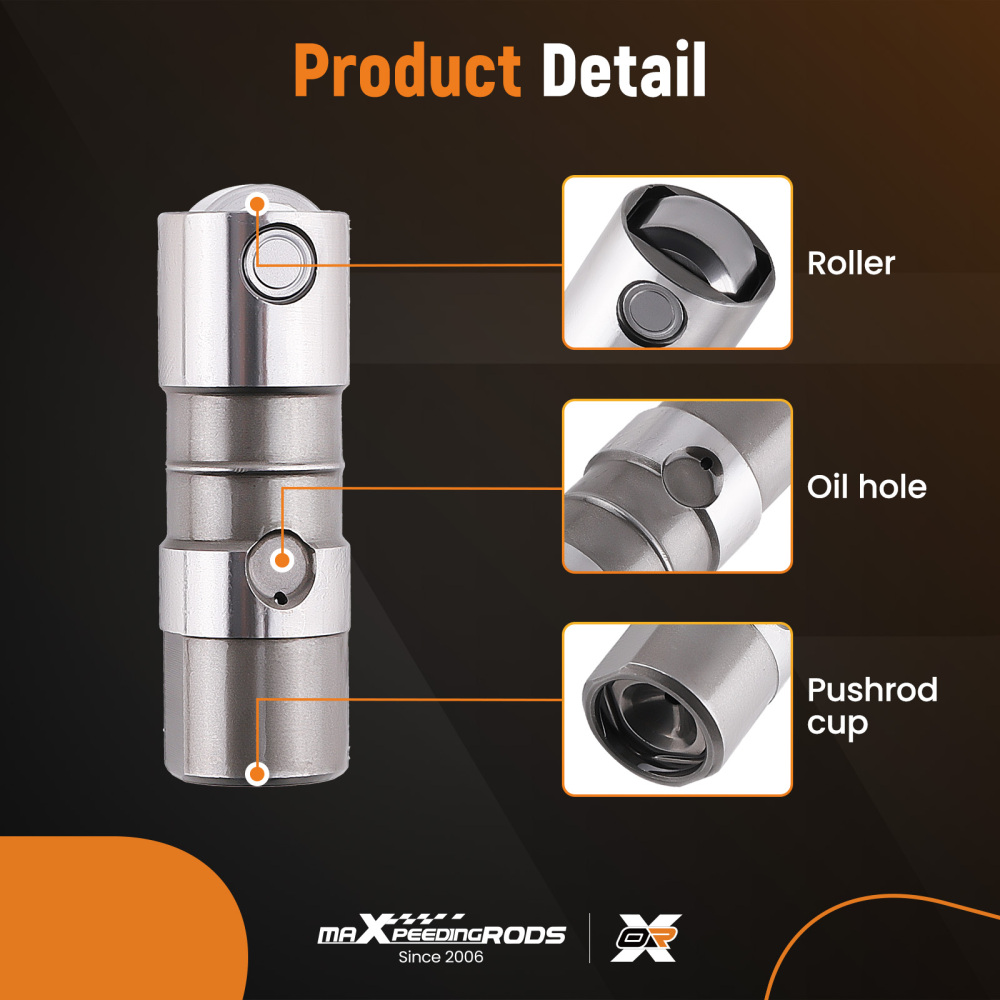 Engine Roller Lifters Kit compatible for GM Chevy 1992-2014 4.8L-6.0L Replace HL124