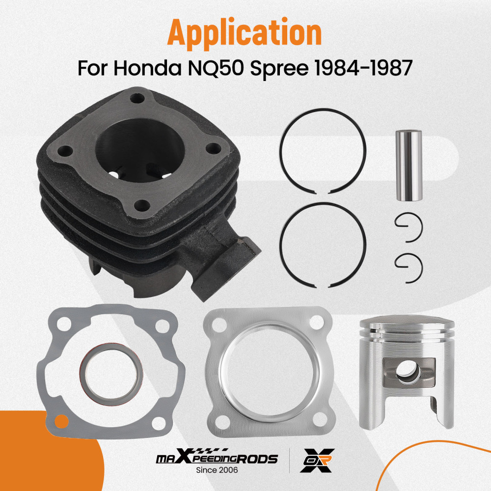 Cylinder Piston Gasket Top End Kit compatible for Honda NQ50 Spree 1984 1985 1986 1987