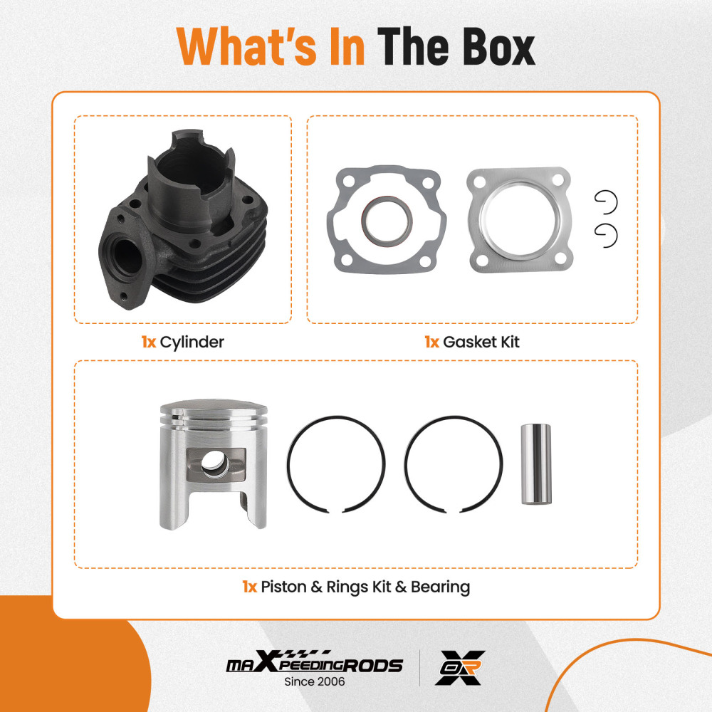 Cylinder Piston Gasket Top End Kit compatible for Honda NQ50 Spree 1984 1985 1986 1987
