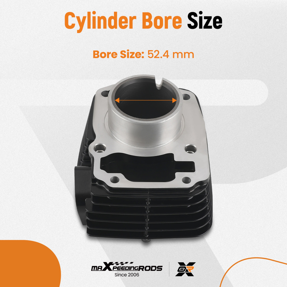 Engine Cylinder Barrel compatible for Honda CB125F GLR125 2014-2020 with Piston Set