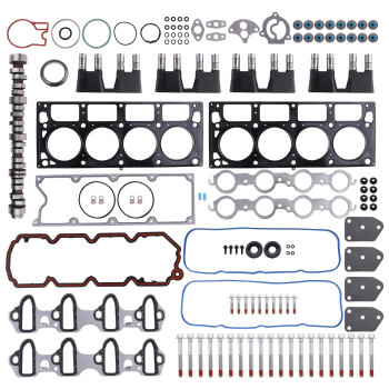 NON-AFM Lifters Kit Head Gasket Set,Head Bolts LiftersGuides compatible for Chevy 5.3L