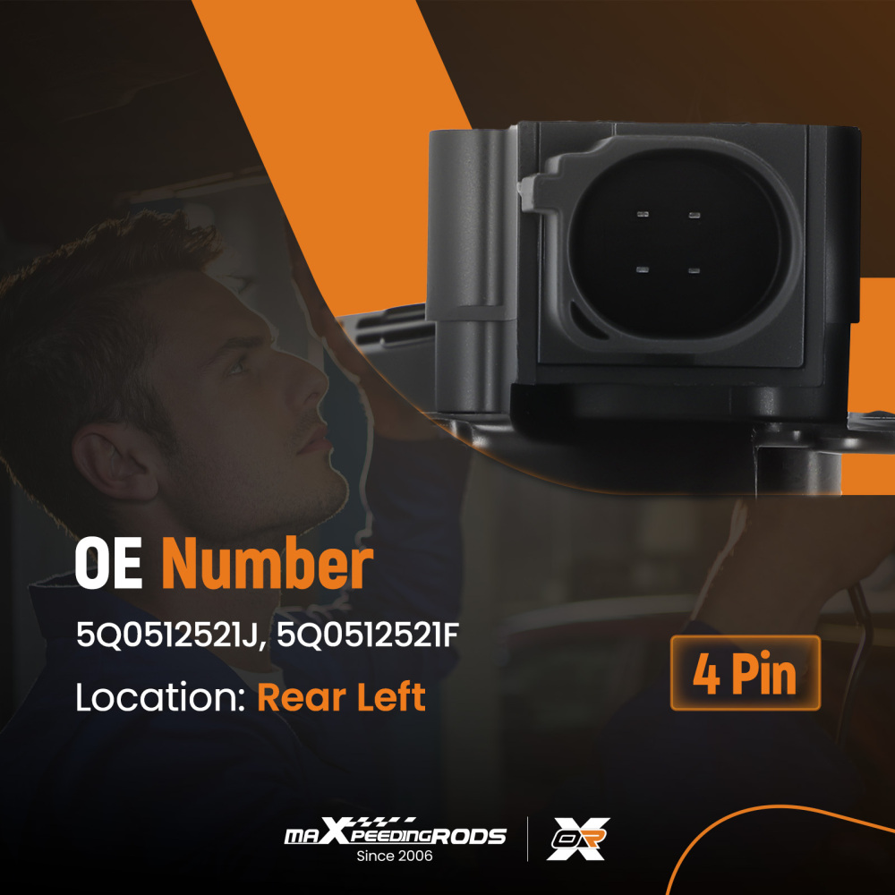 Posteriore Sinistro Sensore di Altezza compatibile per Audi A3 compatibile per Seat VW Golf VII 5Q0512521J