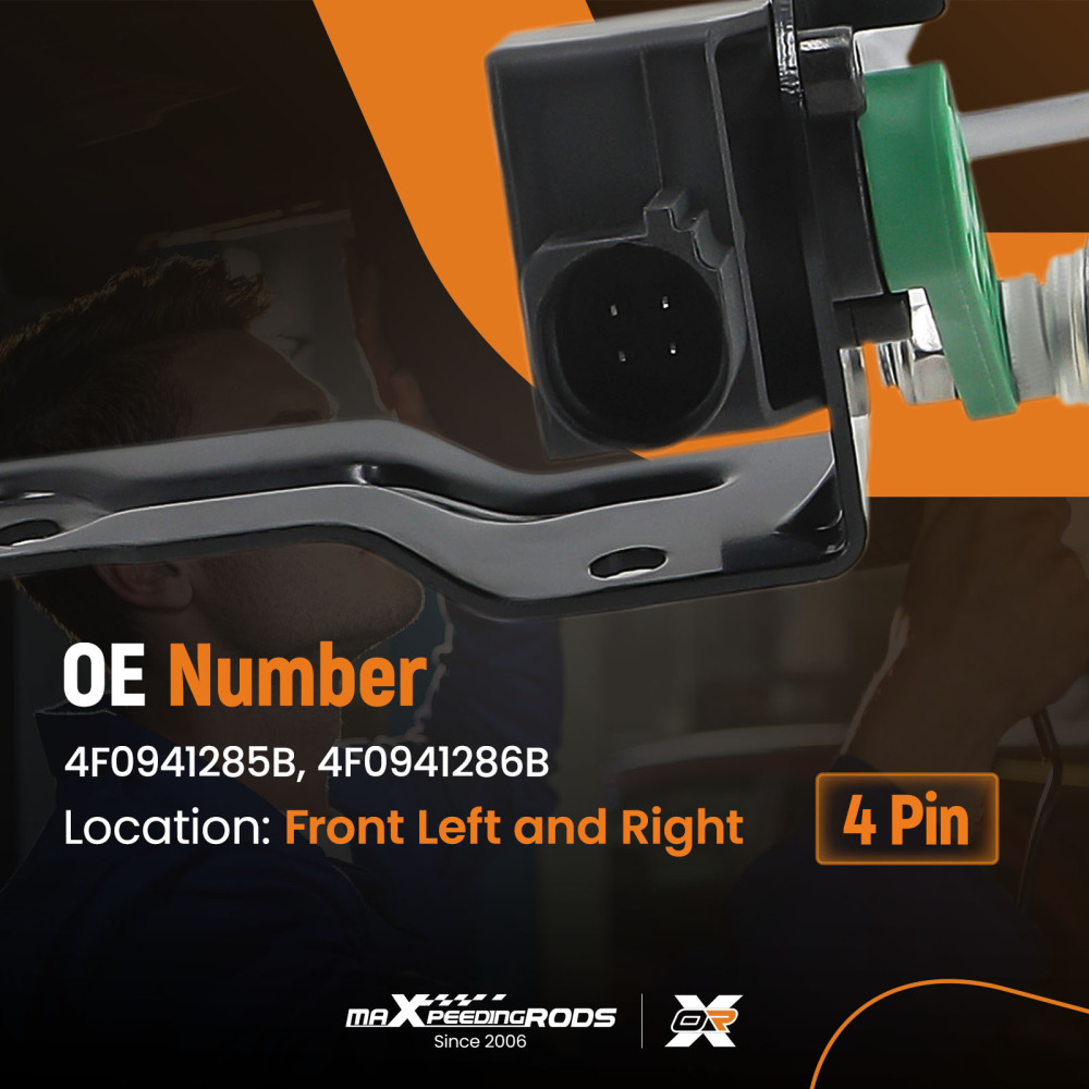 Anteriore sinistro destro Sensore Livello compatibile per Audi A6 Avant 4F 2.0L 4F0941286B