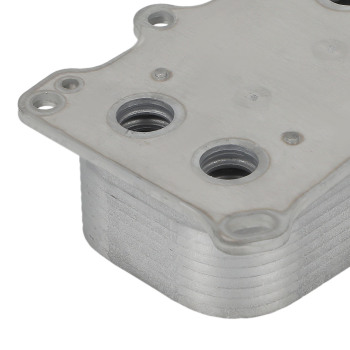 Silver Engine Oil Cooler compatible for Dodge Dart compatible for Fiat 500 1.4L 12-16 55236756 w/ Gasket