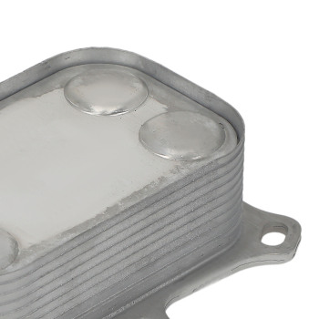 Silver Engine Oil Cooler compatible for Dodge Dart compatible for Fiat 500 1.4L 12-16 55236756 w/ Gasket