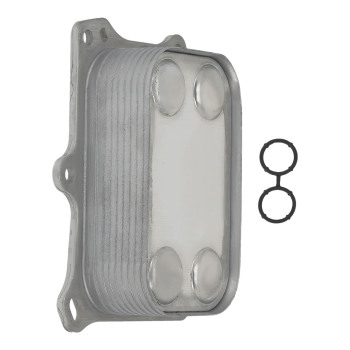 Silver Engine Oil Cooler compatible for Dodge Dart compatible for Fiat 500 1.4L 12-16 55236756 w/ Gasket
