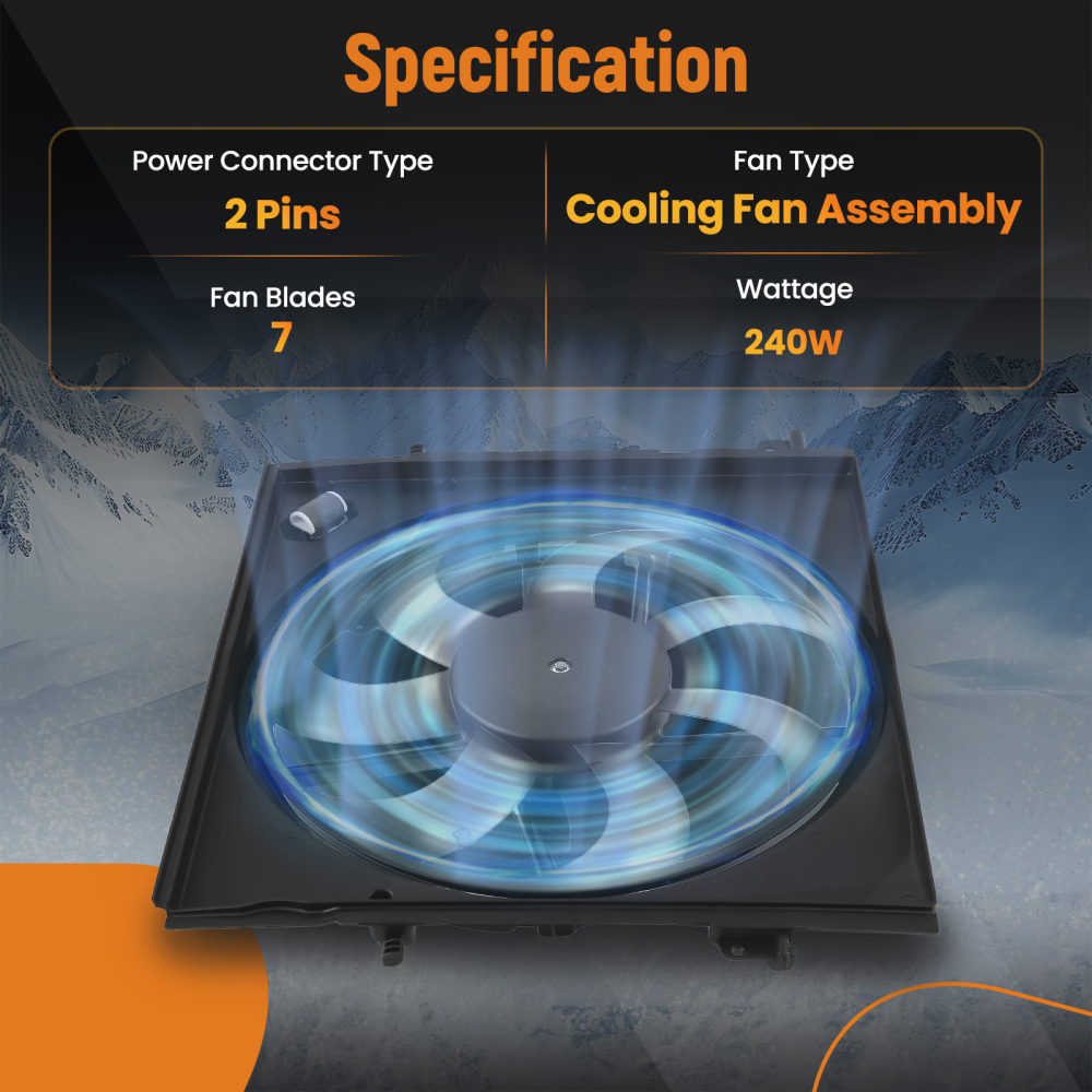 Cooling Fan compatible for Nissan Rogue Sport MR20DD Engine 2017 2018 2019 214816MA0A