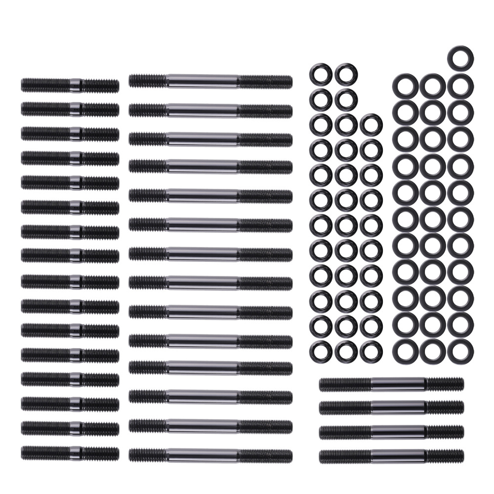 Cylinder Head Stud Kit for compatible for Chevy Small Block SBC 265 267 283 302 305 307 327