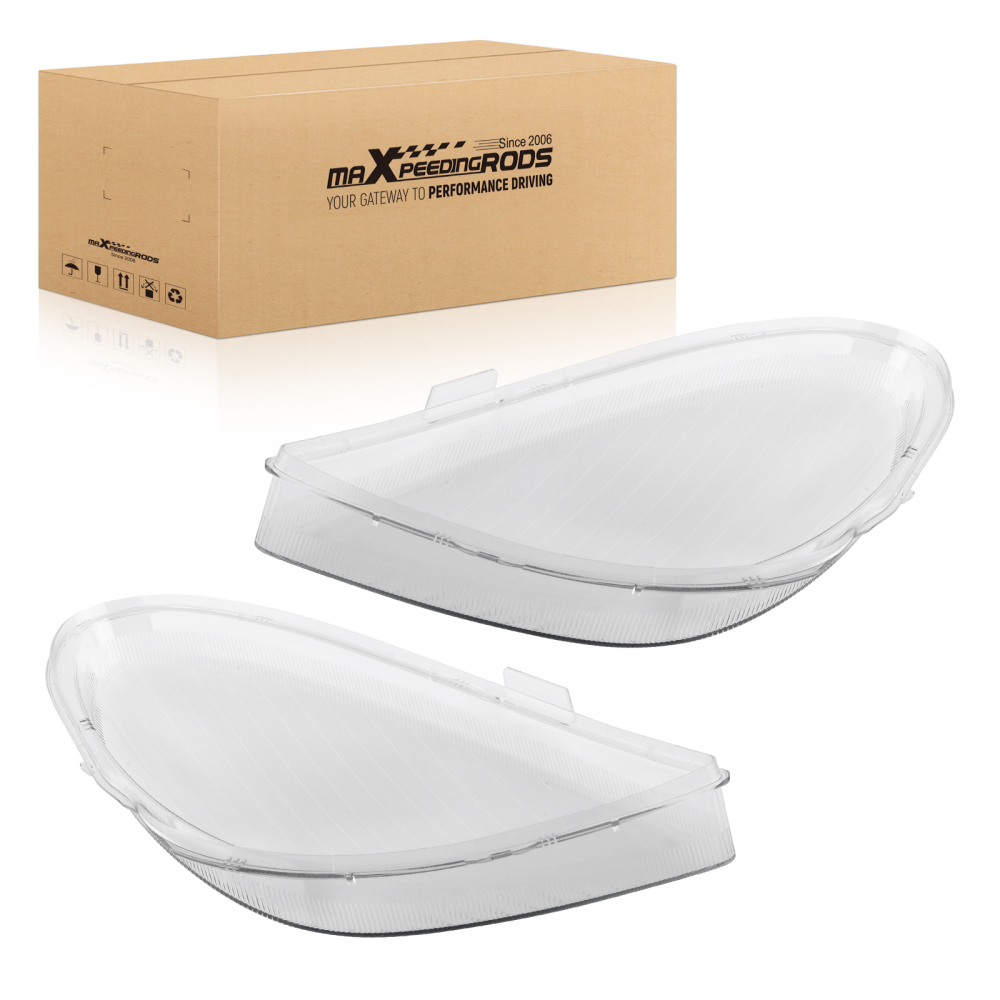 A Pair Headlight Lens Cover compatible for Mercedes-Benz R171 SLK 2005-2011 Polycarbonate