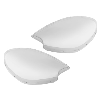 A Pair Headlight Lens Cover Clear compatible for Porsche Macan 2015-2018 Polycarbonate