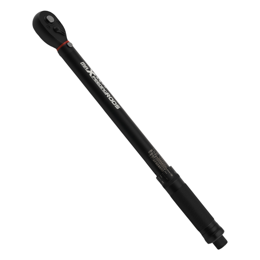 4-Pieces 3/8 Drive Click Torque Wrench Ratchet Socket 13.6-108.5Nm Black