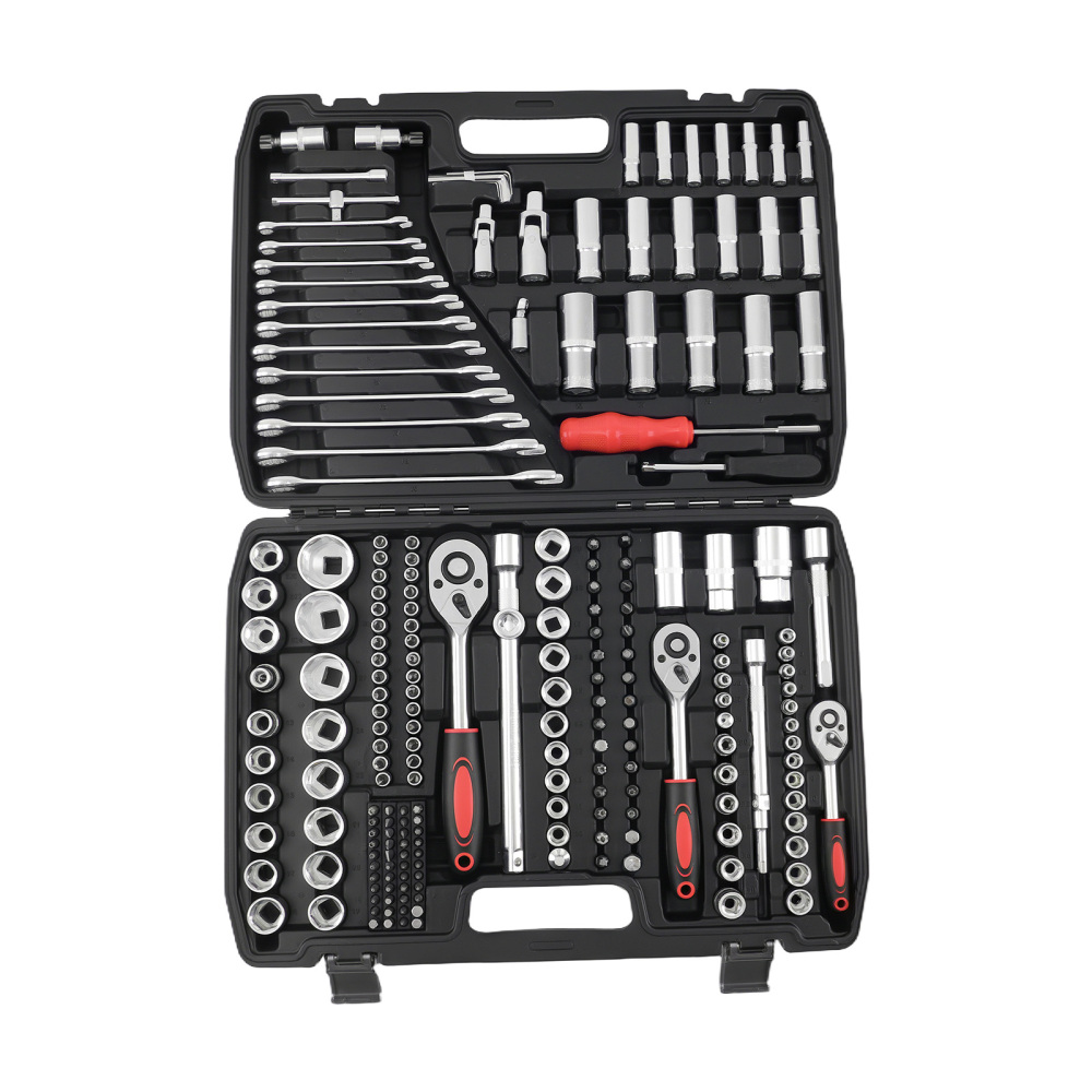 216PCS Complete Socket Set Ratchet Wrench Tool Kit Multi-Drive Steel