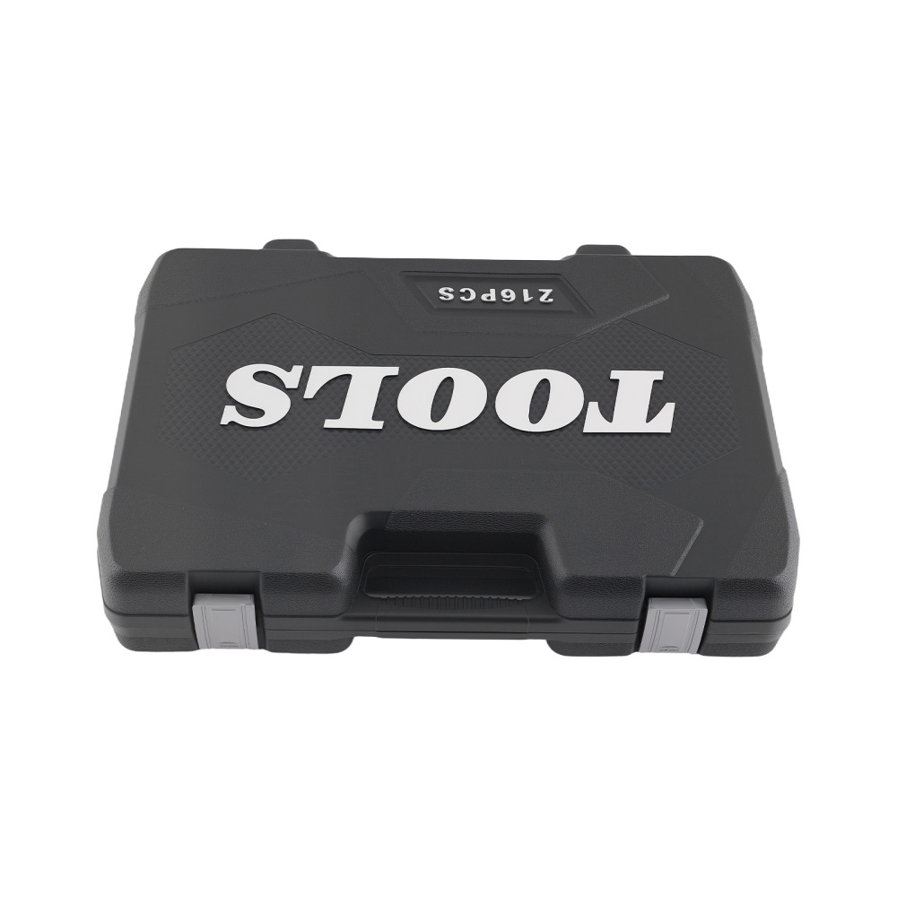 216PCS Complete Socket Set Ratchet Wrench Tool Kit Multi-Drive Steel