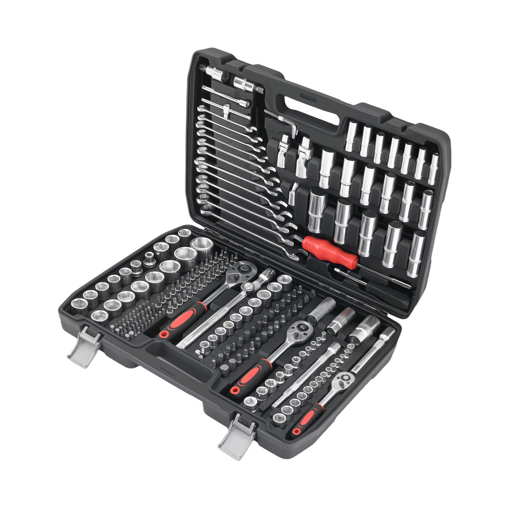 216PCS Complete Socket Set Ratchet Wrench Tool Kit Multi-Drive Steel