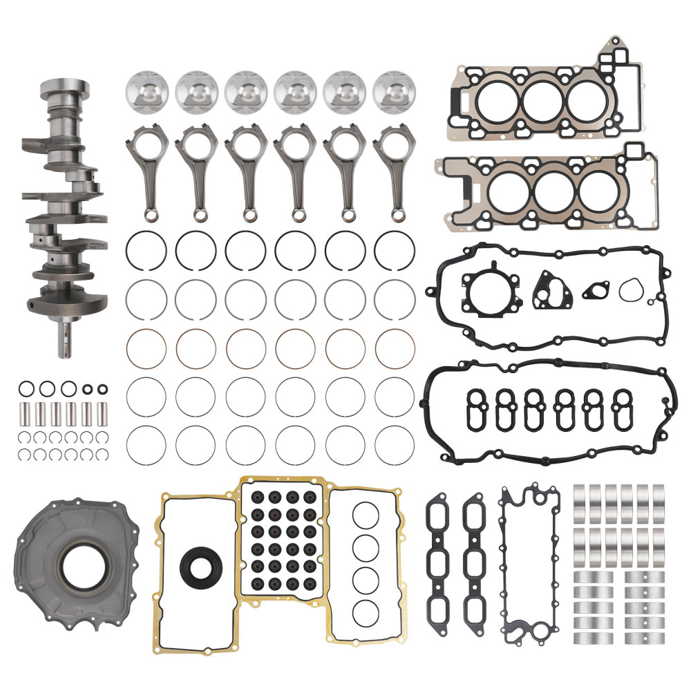 Engine Rebuild Kit Crankshaft Con Rods Gasket Piston compatible for Jaguar Land Rover