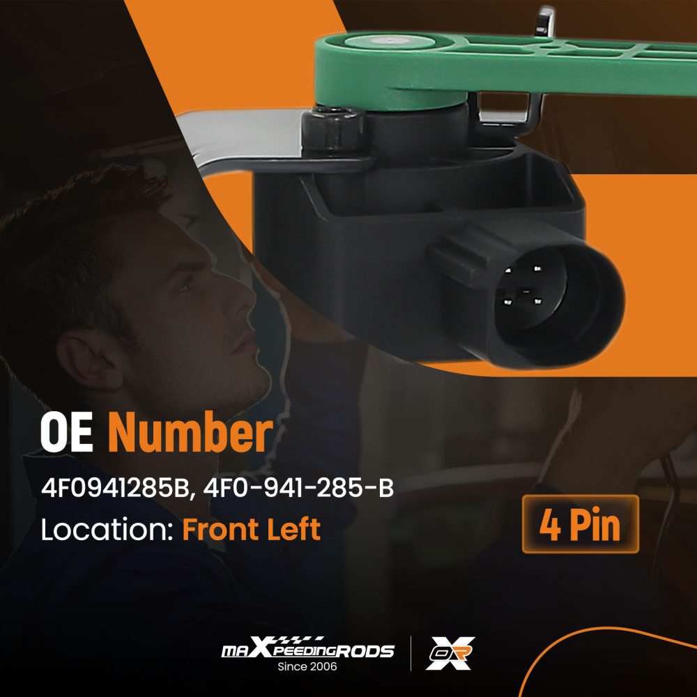 Anteriore Sinistro Sensore di Livello compatibile per Audi A6 2.0 Avant C6 4F0941285B 05-11