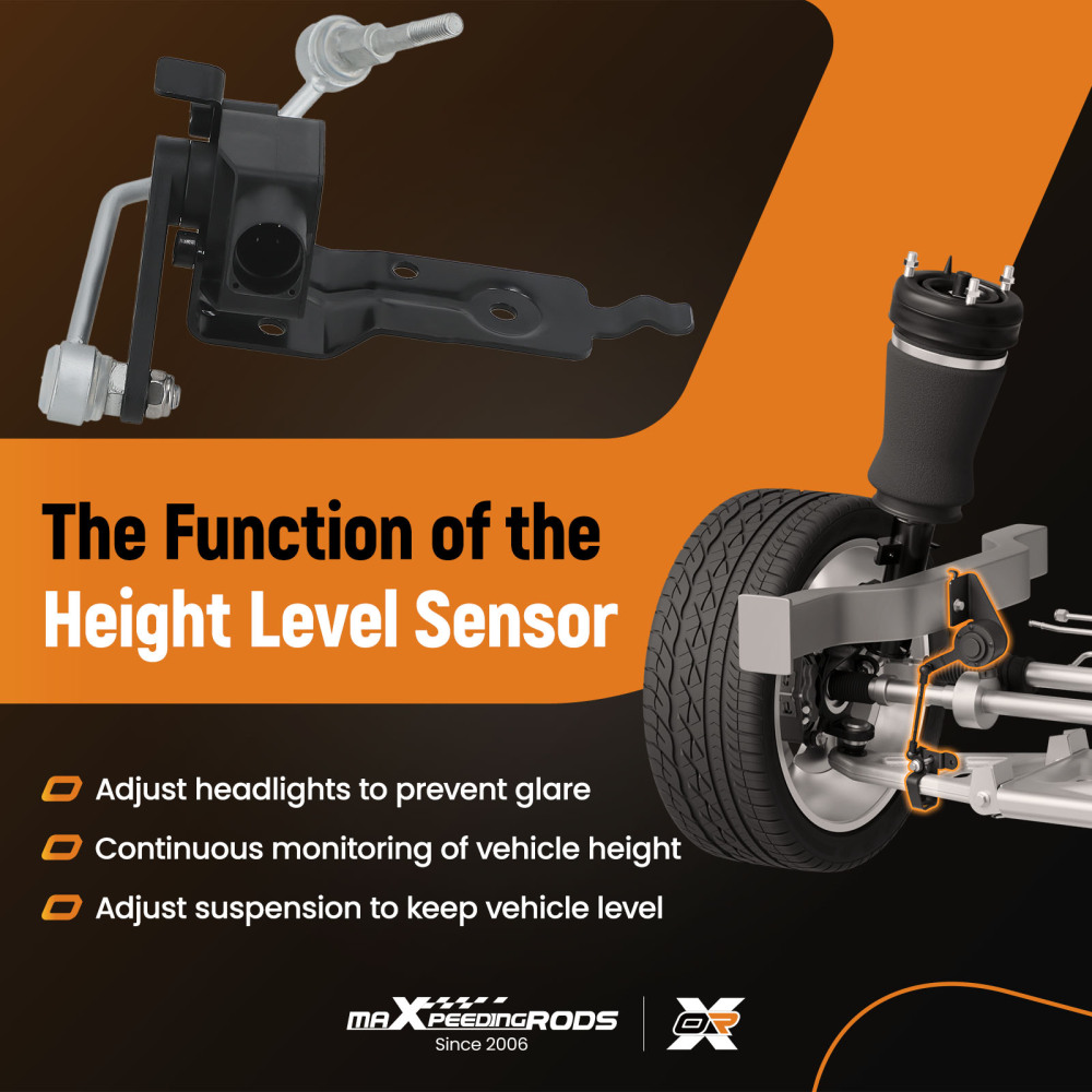 1X Anteriore Sinistro Sensore Altezza compatibile per Audi A6 Avant C6 4F 4F0941285F 4Pin