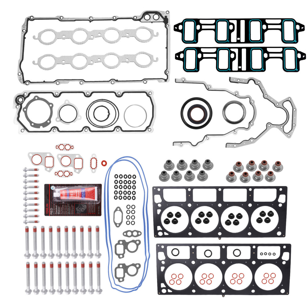 Head Gasket Bolts Set compatible for GMC Chevrolet 6.0L compatible for Cadillac 6.2L OHV 2007-2011