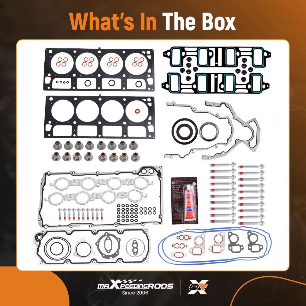 Head Gasket Bolts Set compatible for GMC Chevrolet 6.0L compatible for Cadillac 6.2L OHV 2007-2011