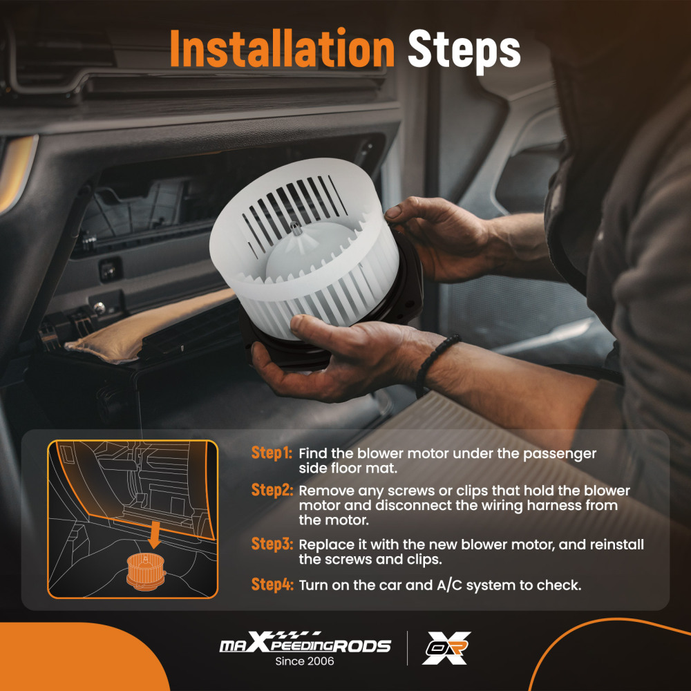 HVAC A/C Heater Blower Motor compatible for Buick LeSabre 2002-2005 compatible for Cadillac DeVille 700110