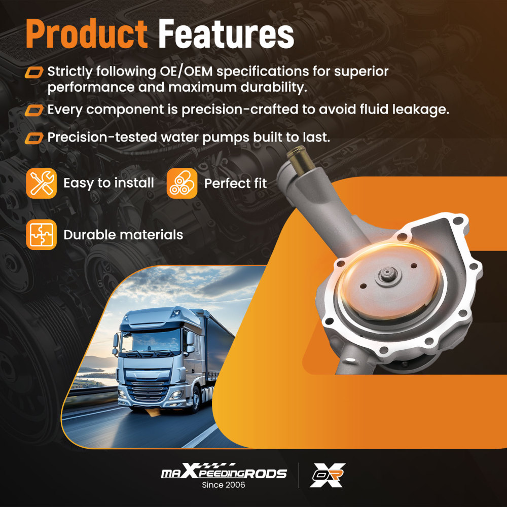 Coolant System Water Pump compatible for Mercedes-Benz C220 C230 W202 2.3L 1994-98 PA6808