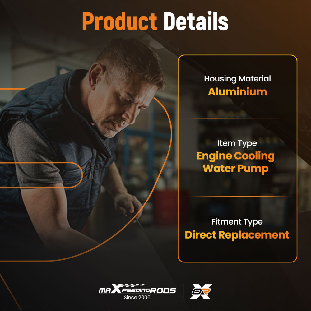 Engine Cooling Water Pump compatible for Ford Transit V363 2016-2019 2254223 Aluminum