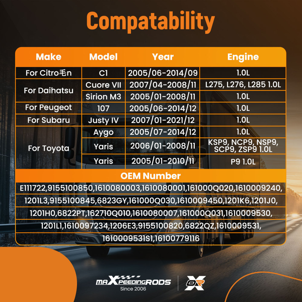 Pompe à Eau compatible pour Citroën C1 compatible pour Peugeot 107 compatible pour Toyota Aygo 1.0L 2005-14 1201L3 Mécanique