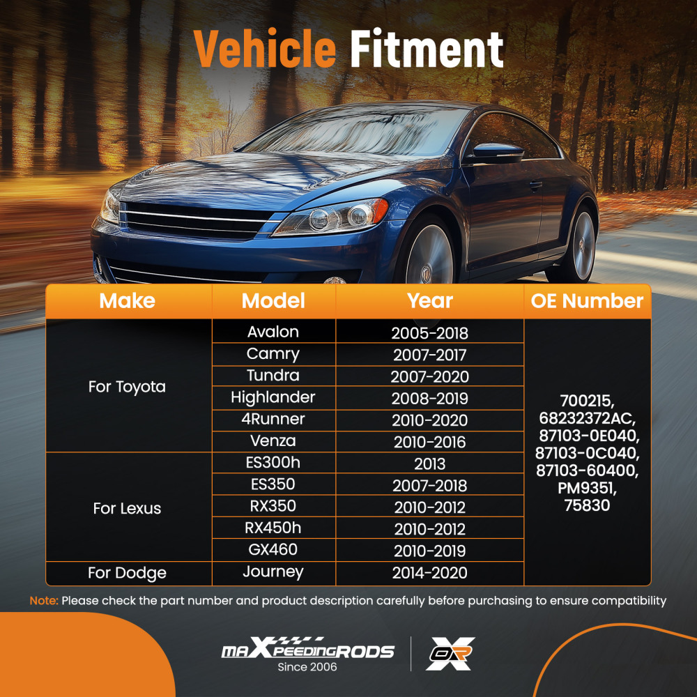 A/C Heater Blower Motor Fan compatible for Toyota Avalon/Compatible for Camry/Highlander 2005-2019 700215