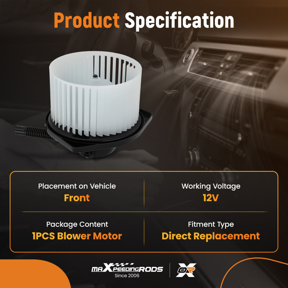 Heater A/C Blower Motor Fan compatible for Mitsubishi Lancer 2008-2017 Outlander V6 700239