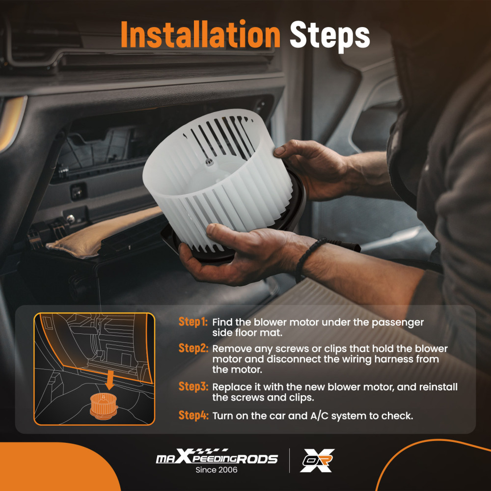 Heater A/C Blower Motor Fan compatible for Mitsubishi Lancer 2008-2017 Outlander V6 700239