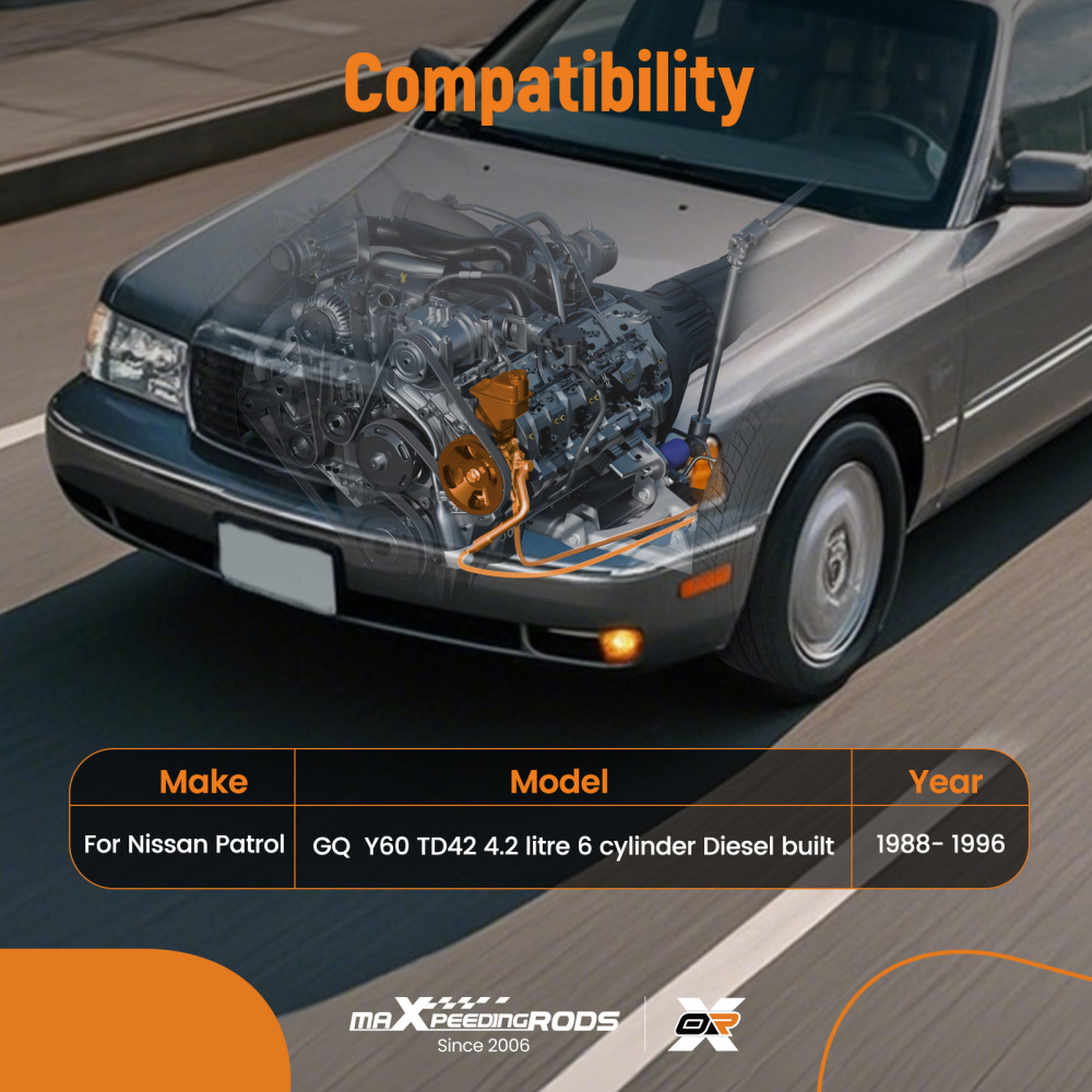 Power Steering Pump With Reservoir compatible for Nissan Patrol GQ Y60 TD42 49110-41T00