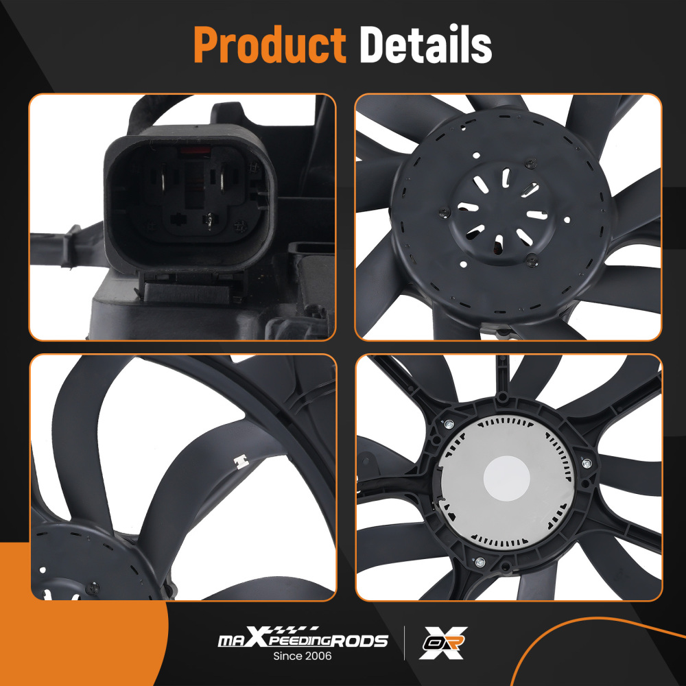 Cooling Fan compatible for BMW X5 3.0L/4.8L 07-2010 17428618240 17427533558 17427598740